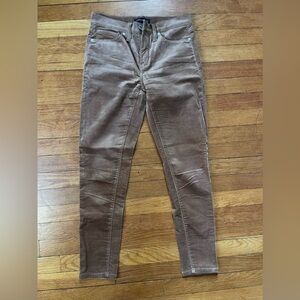 NWOT Banana Republic Mid Rise Skinny Ankle velvet corduroy Pants 26 camel new
